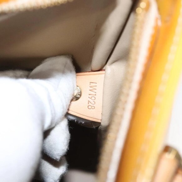 LOUIS VUITTON Monogram Vernis Houston Hand Bag Beige M91004 LV Auth - Picture 10 of 15